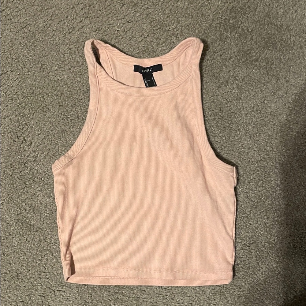 Forever 21 Apricot Ribbed Crop Top